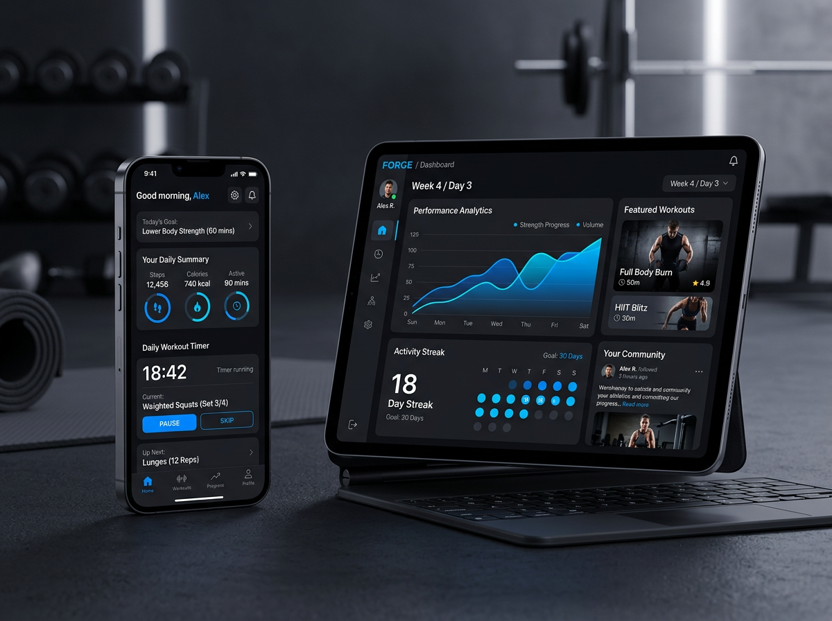 Pulse30 Digital Fitness Platform Interface
